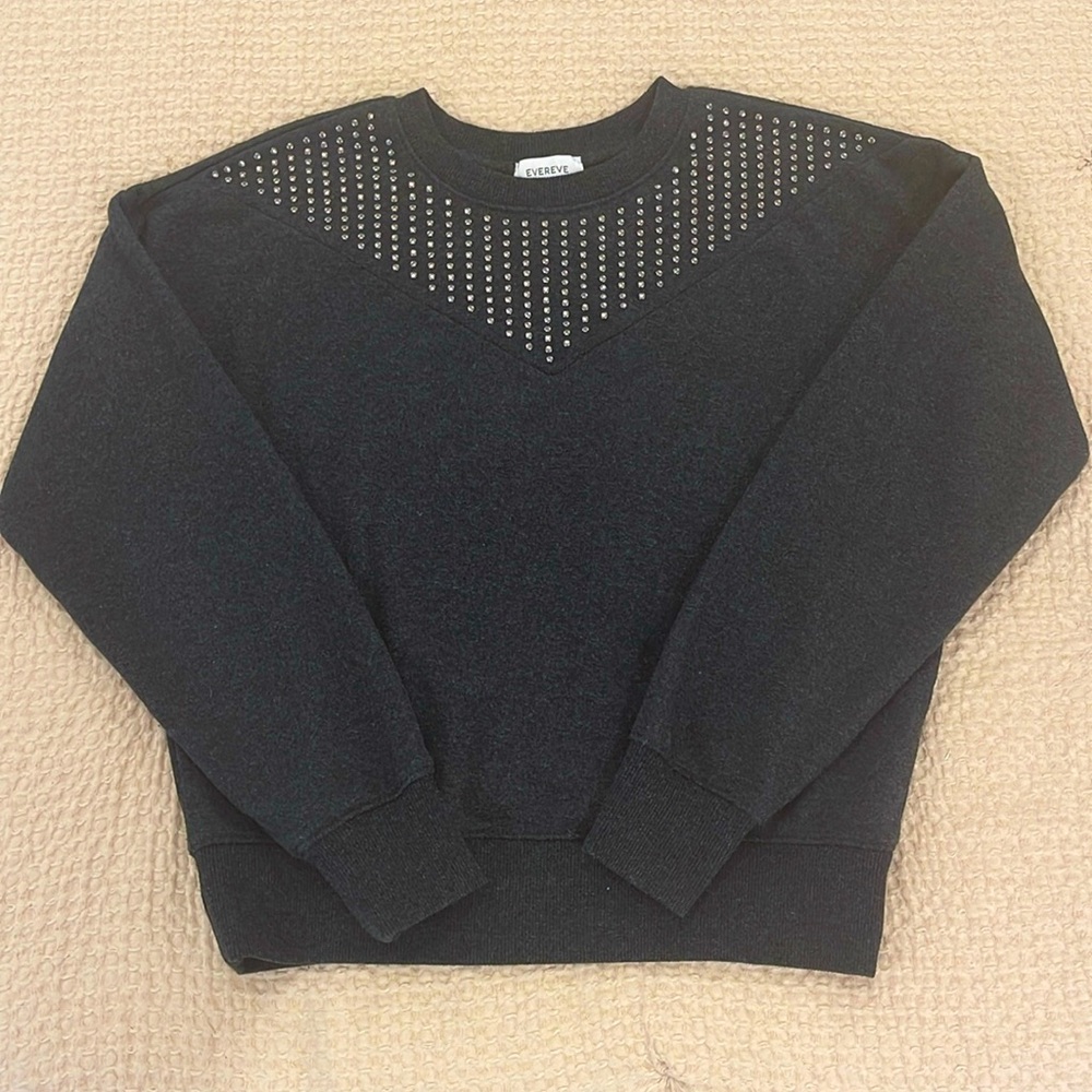 Evereve Harvey Studded Crew Sweatshirt